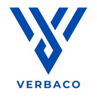 Verbaco AI logo featuring a geometric V with circuit nodes, representing secure intelligent systems